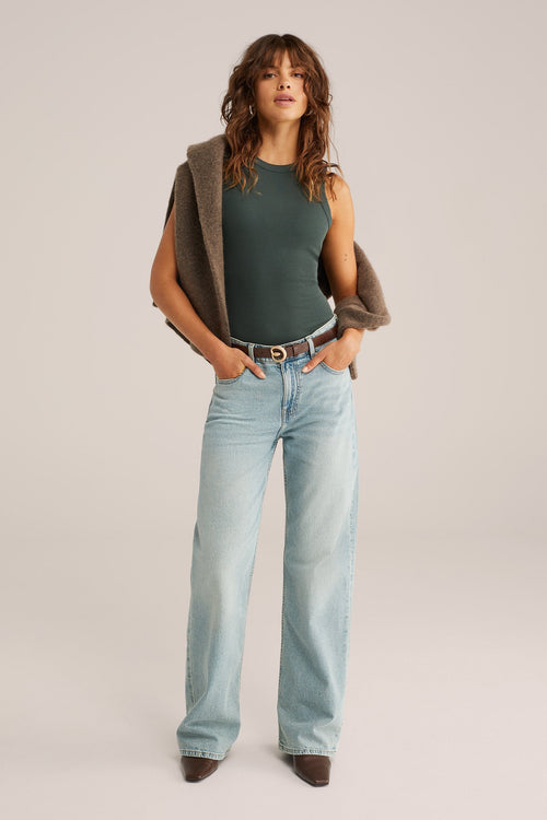 Top Fitted Sleeveless Ribbed